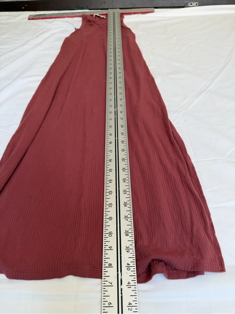 Abercrombie & Fitch Ribbed Tank Maxi Dress in Dusty Rose
